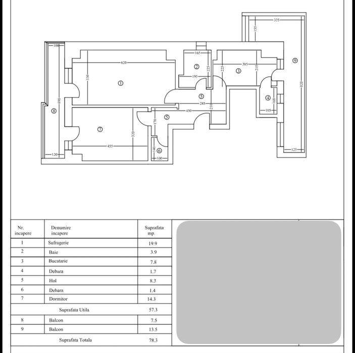 Apartament de vânzare Craiova – Calea București | 2 camere | 78 mp | Etaj 1