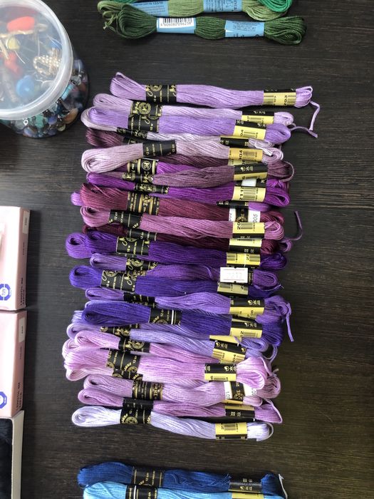 Хлопковые нитки мулине