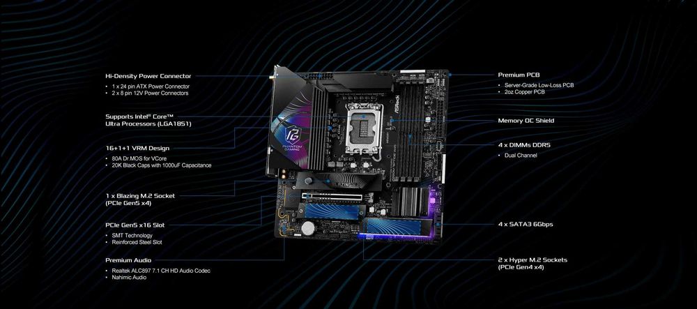 Asrock PHANTOM GAMING Z890M Riptide WiFi LGA 1851
