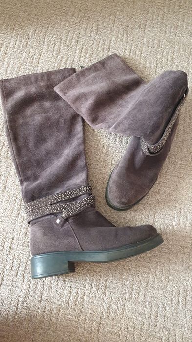 Замшевые сапоги (зима)