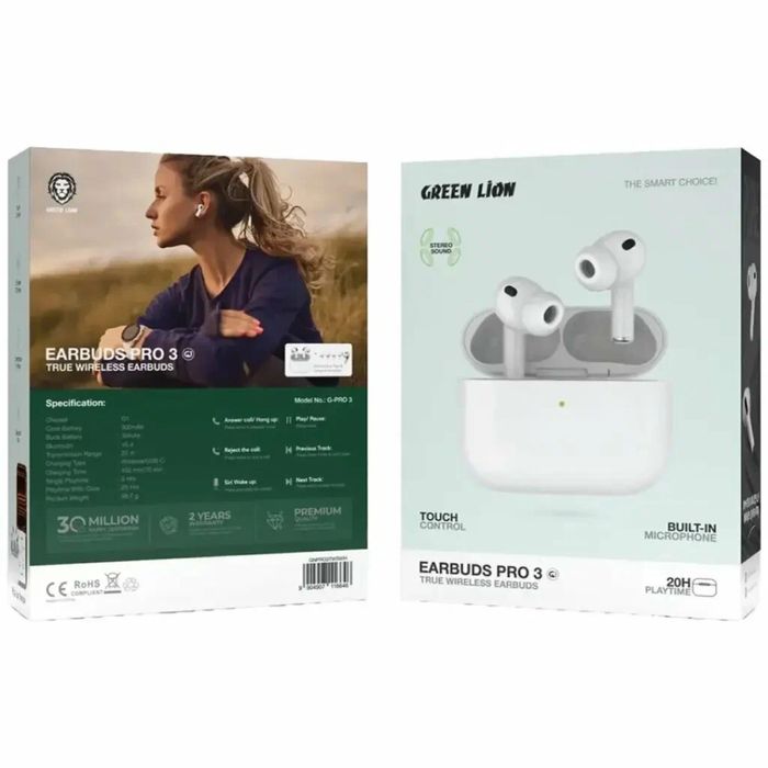Green Lion Earbuds Pro 3 ANC/ENC — беспроводные наушники