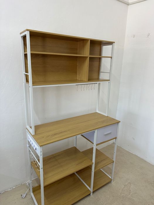 Кухненски стоящ рафт с контакти, 40 x 100 x 180.4 см, VASAGLE