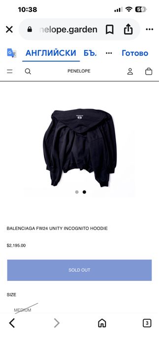 Balenciaga FW24 UNITY INCOGNITO hoodie