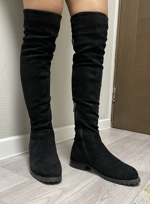 Ботфорты из замши