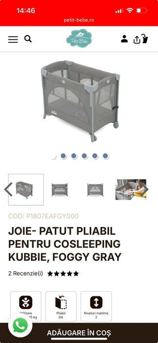 Pătuț pliabil Joie