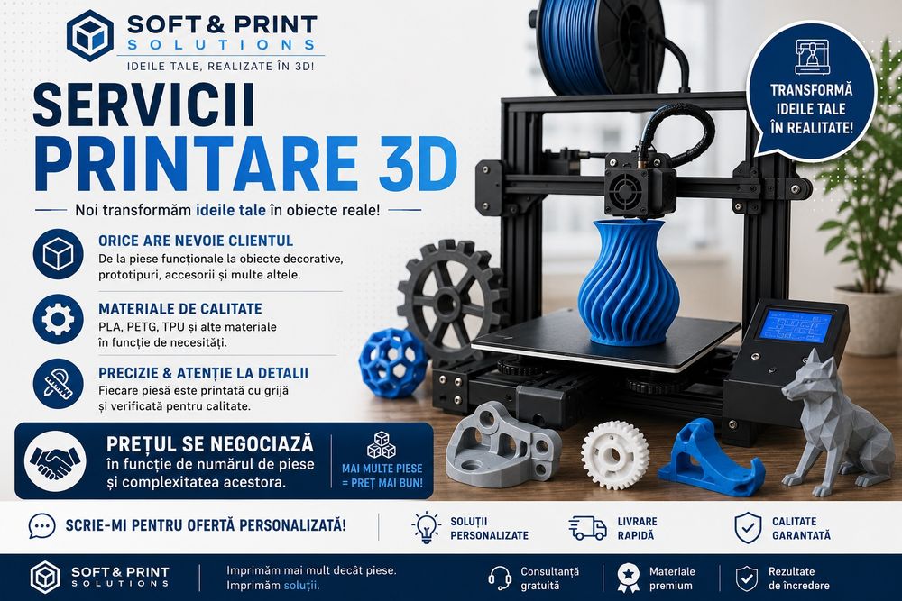 Servicii de printare 3D – SOFT & PRINT SOLUTIONS