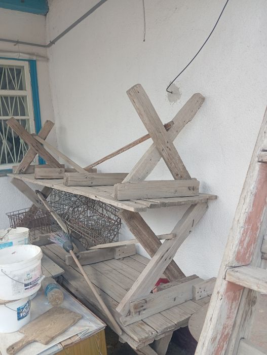 Столы деревянные самоделка из половых досок