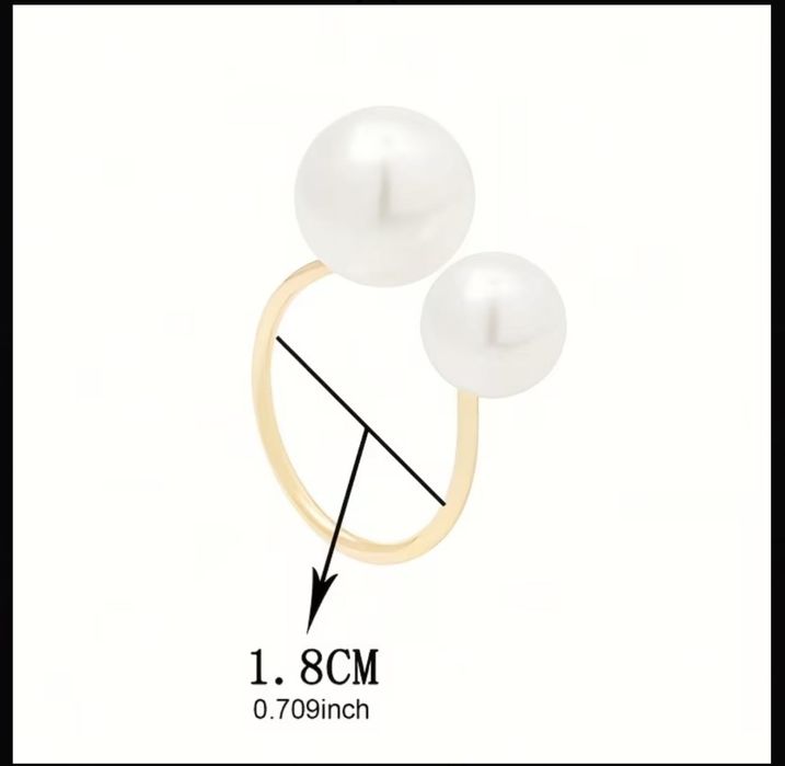 Кольцо с искуственным жемчугом