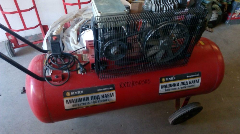Бензинов Компресор за въздух 50 л  под НАЕМ от Рентекс