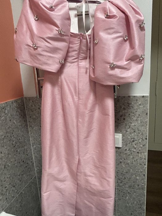 платье S размер цвет пудра