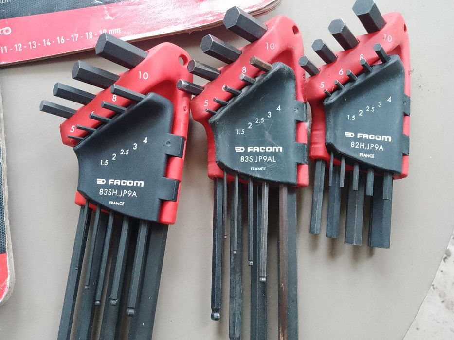 Facom -ключове, гидория, шестограми