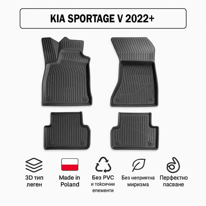 3D Гумени стелки Erpassan за KIA Sportage V (2022+)