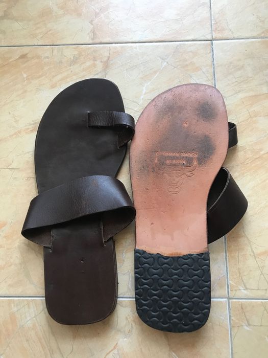 Мъжки кожени сандали, ръчна изработка