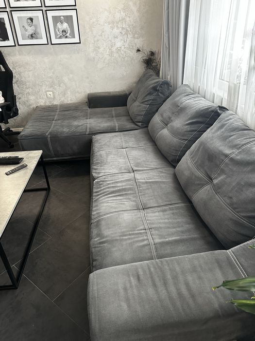 Разтегателен диван с ракла за съхранение