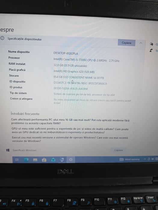 Leptop  Dell Windows 10