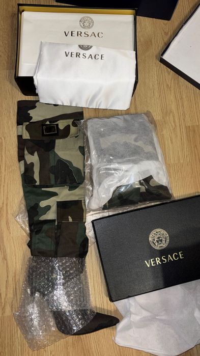 Cizme camouflage army Versace