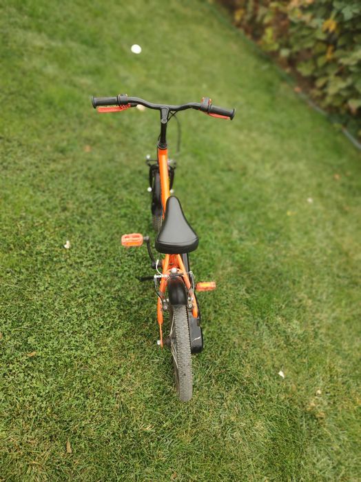 Bicicleta copii B'TWIN 16 inch (4-6 ani portocalie)
