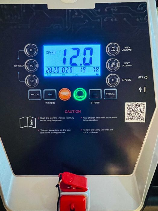 Banda de alergare FitTronic D100 - 1.75 CP, Bluetooth, USB/MP3