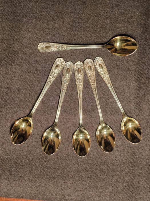 Ложечки чайные позолоченные