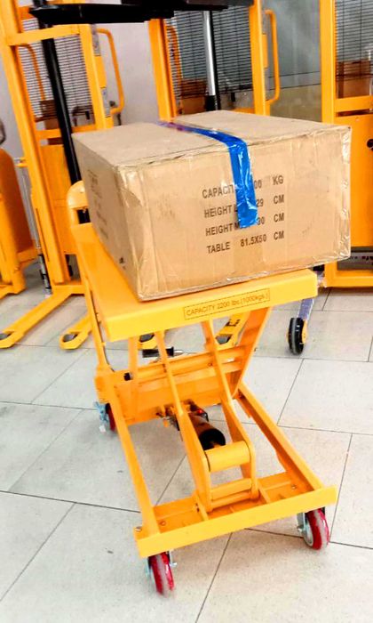 Ручная гидравлическая тележка с подъемной платформой SLC 1000