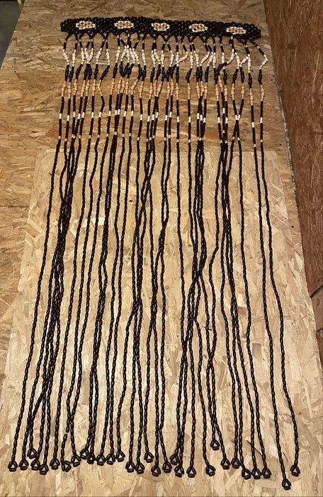 Perdele decorative din lemn pentru usa terasa bucatarie