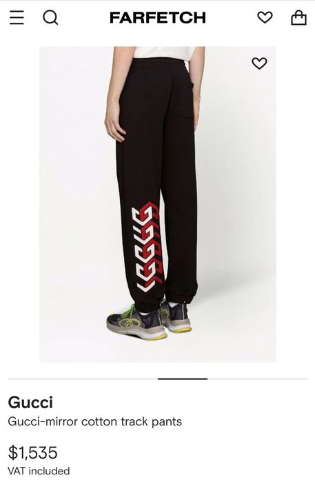 Gucci-mirror cotton track pants 2023