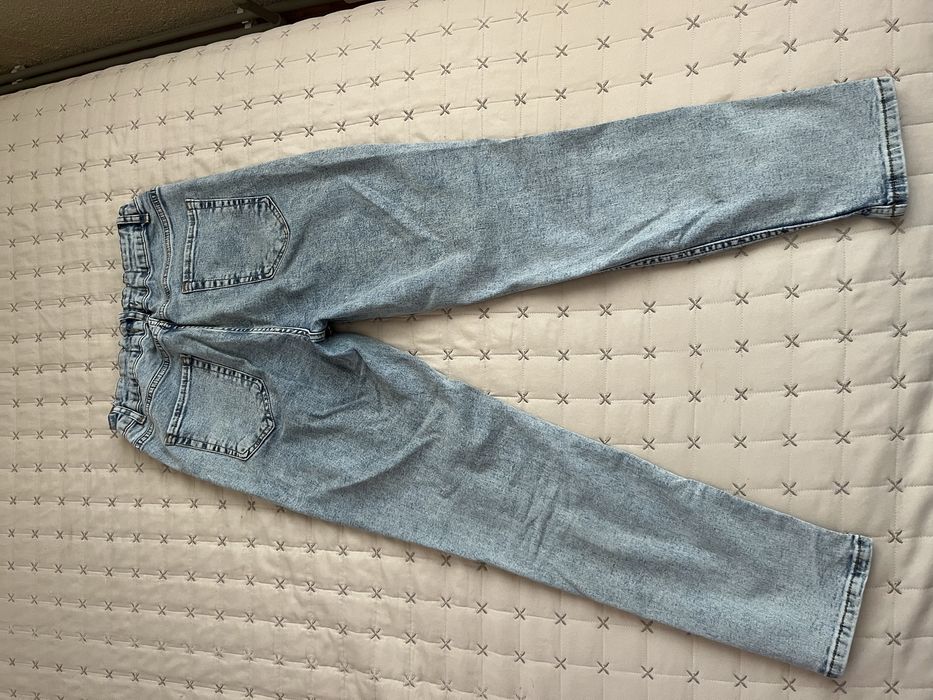 Дънки FB sister- mom jeans/ дънки Stradivarius/ Бели,сини дънки/