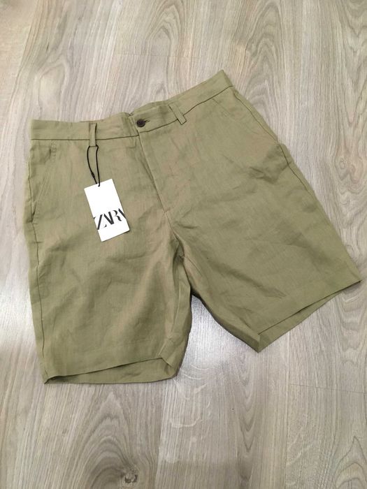 Zara Men's линен бленд мъжки панталонки 31