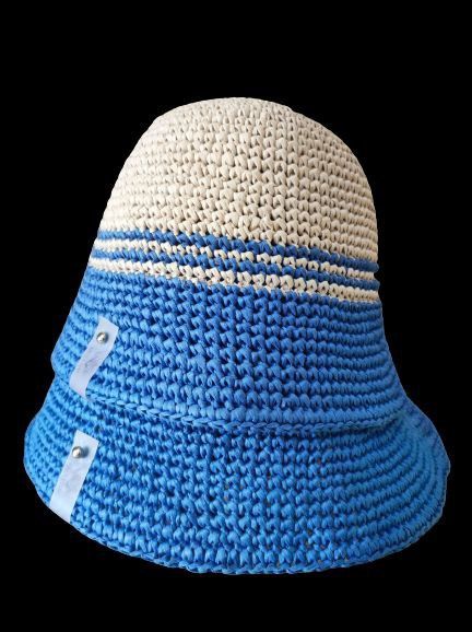 Панама в сетку вязаная из Рафии