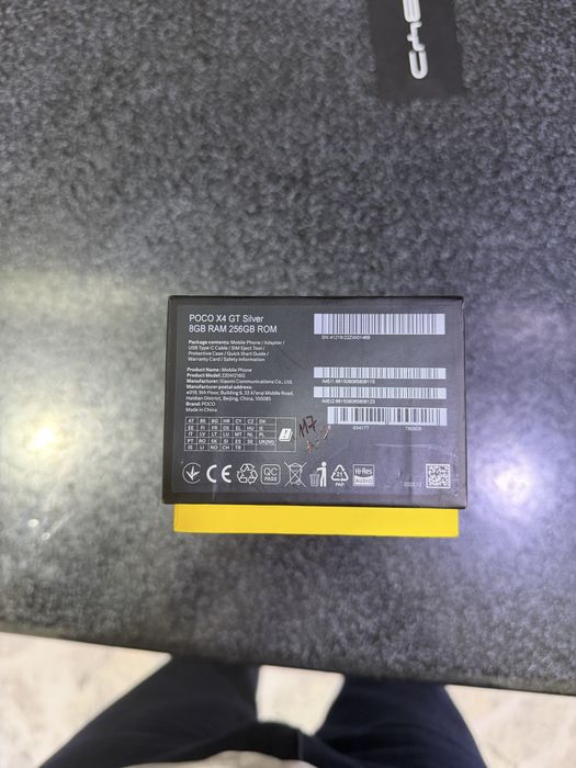 poco x4 gt pamit 8.256g holati ideal karopka dak ful kamplekt