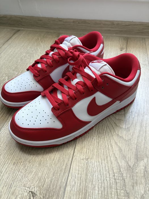 Nike Dunk Low red and white