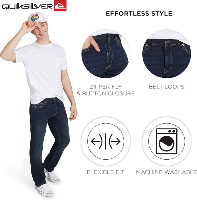 Джинсы Quicksilver slim fit. 34\32.
