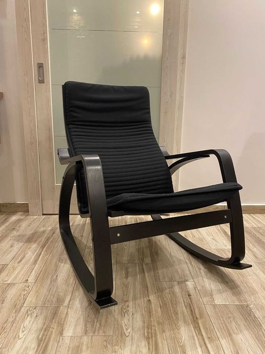 Balansoar IKEA negru-maro/Knisa negru POANG