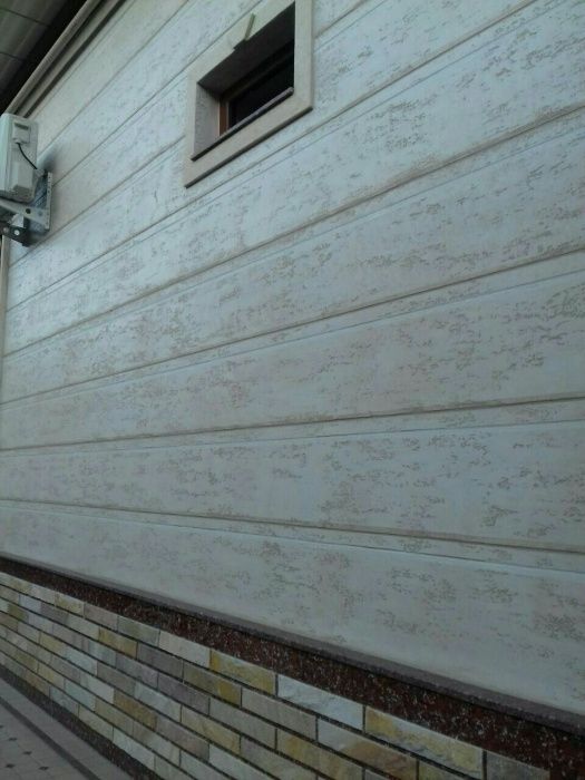 Фасадные работы с травертином!