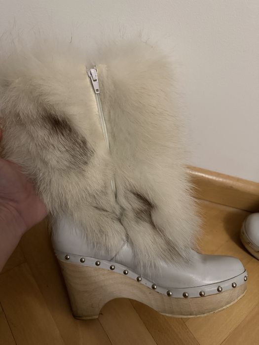 Cizme cu blană naturală