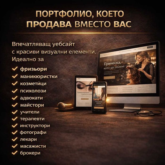 ПРО уебсайт за услуги +домейн +хостинг +про имейл - всичко вкл. за 1 г