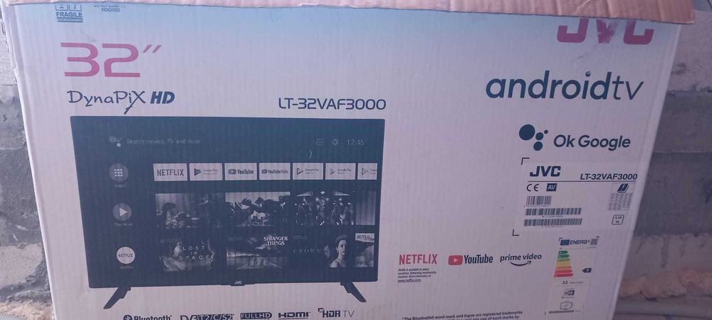 Televizor JVC 32VAF3000, 80 cm, Smart Android, Full HD, LED