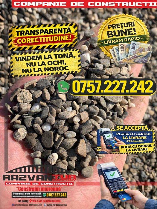 Sort 4-8 mm | Pietriș mărgăritar | Balast Iasi | Nisip Iasi | Piatra