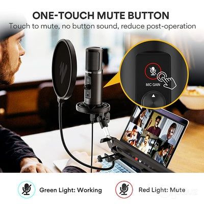 Домашний студийный комплект: Микрофон MAONO AU-PM422 + Экран