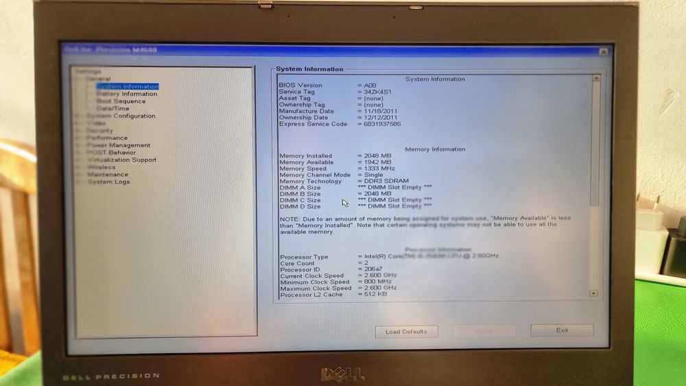 Dell precision m4600 i5 4gb 1TB 2gb Nvidia