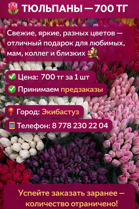 Тюльпаны по вкусным ценам