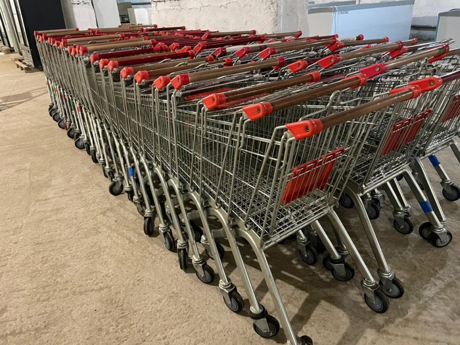Тележки покупательские б/у
