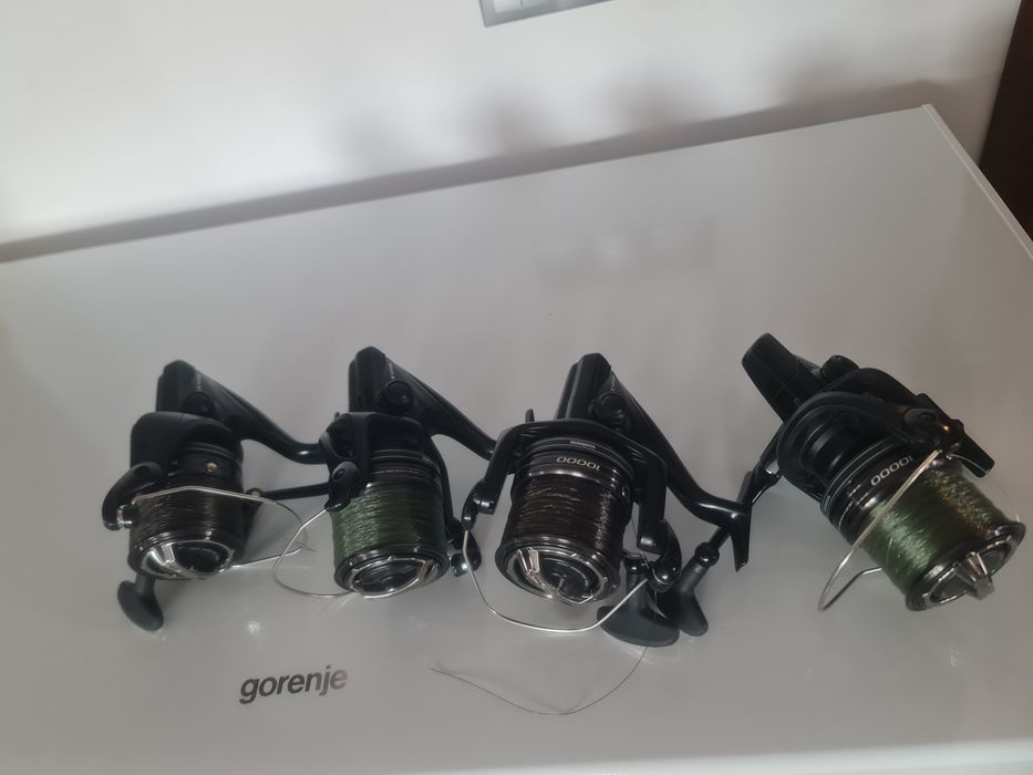 Mulinete shimano aerlex XTB noi  cu monofilamen fox pe ele încărcate folosite doar o partida  sunt 4 disponibile .