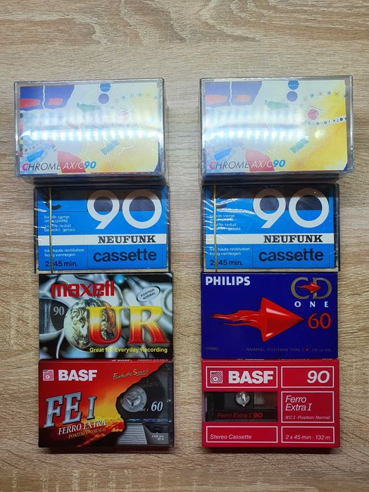 set 6 casete audio sigilate Basf Philips Maxell Neufunk