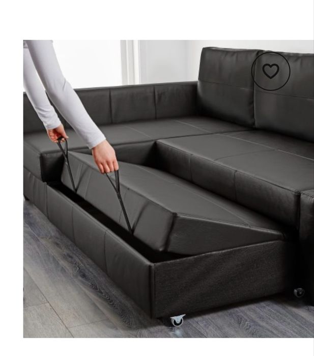FRIHETEN IKEA ъглов разтегателен диван с ракла
