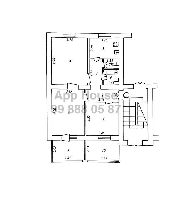 3 Комнаты 3/1/2 Дубовая,  • 81м² • Балкон 2х7, Базарчик, Кадышева