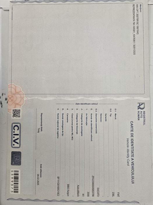Fiat Ducato an 2000 6 locuri si marfa