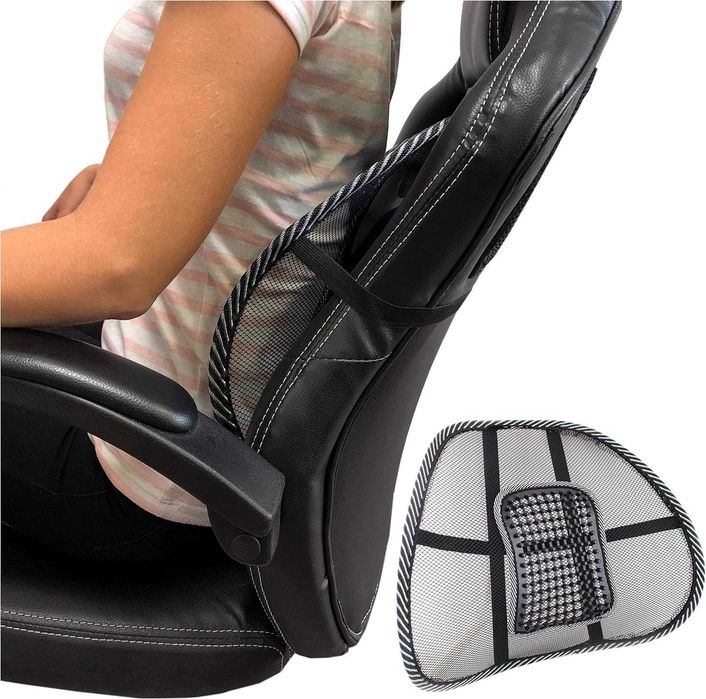 Suport lombar plasa mesh respirabil pentru birou sau masina 40x39 cm