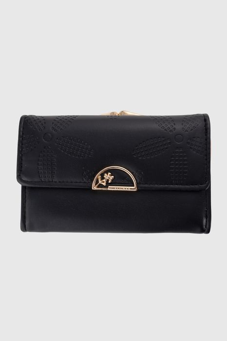 НОВО! ЛИКВИДАЦИЯ! Малко дамско портмоне от еко кожа-черно