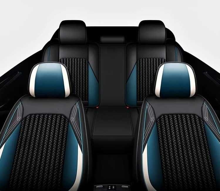 Луксозна универсална автомобилна тапицерия кожа с текстил - различни цветове